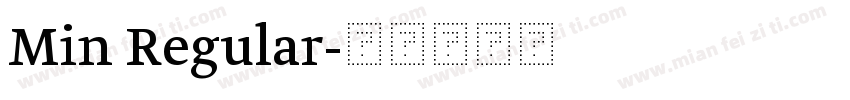 Min Regular字体转换